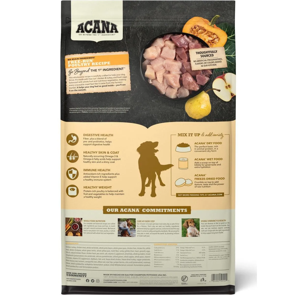 Acana Heritage Free-Run Poultry Dry Dog Food 13lb