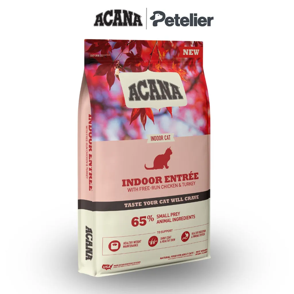 Acana Indoor Entree Cat 4.5kg Dry Premium Food, All Natural Biologically-Approriate