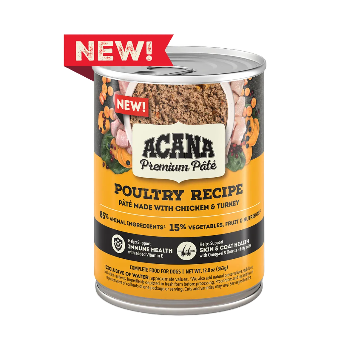 Acana Premium Pate Poultry Recipe Wet Dog Food 12.oz