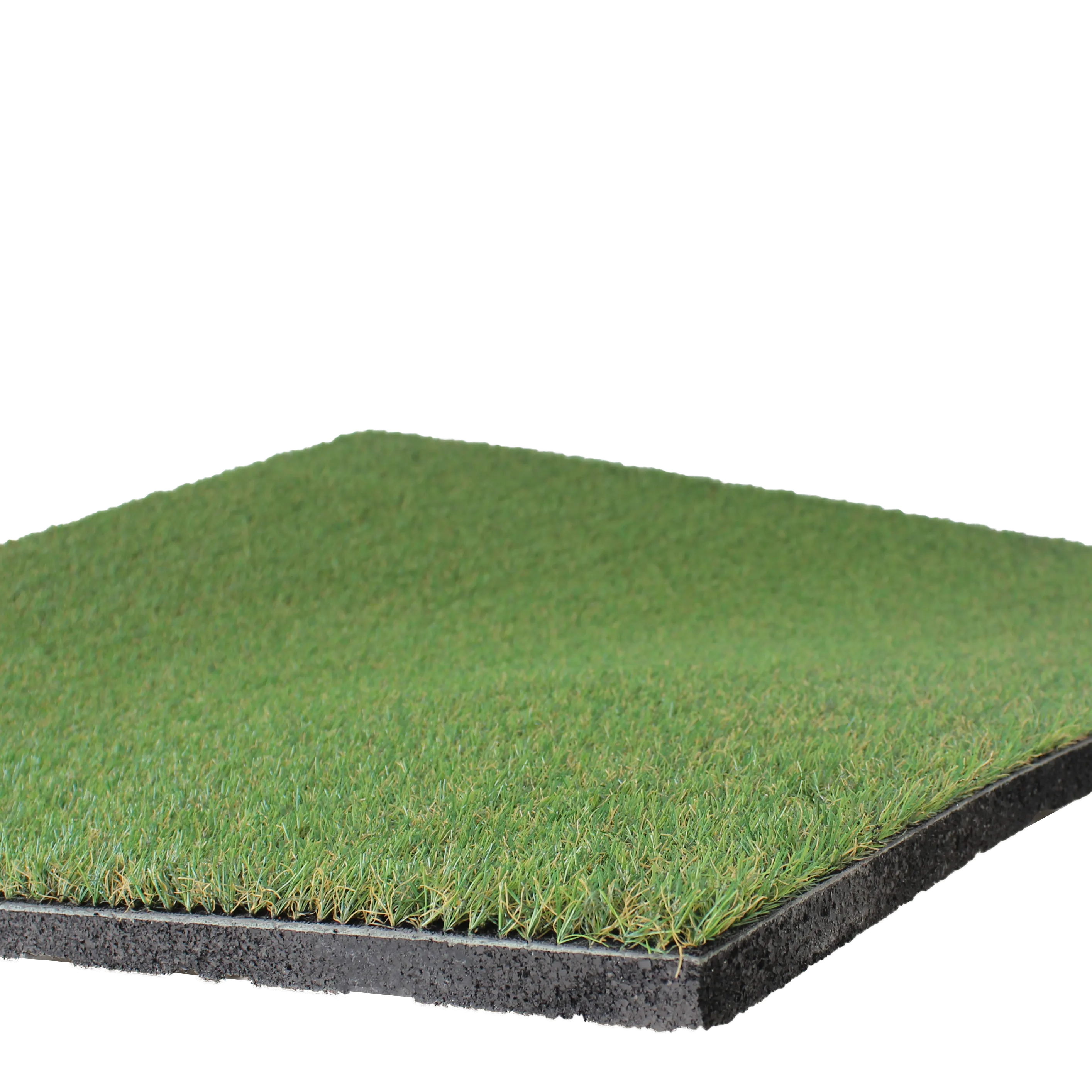 Artificial Grass topped rubber garden floor tiles 2nd edition (Deco) 15mm sbr  35mm artificial turf