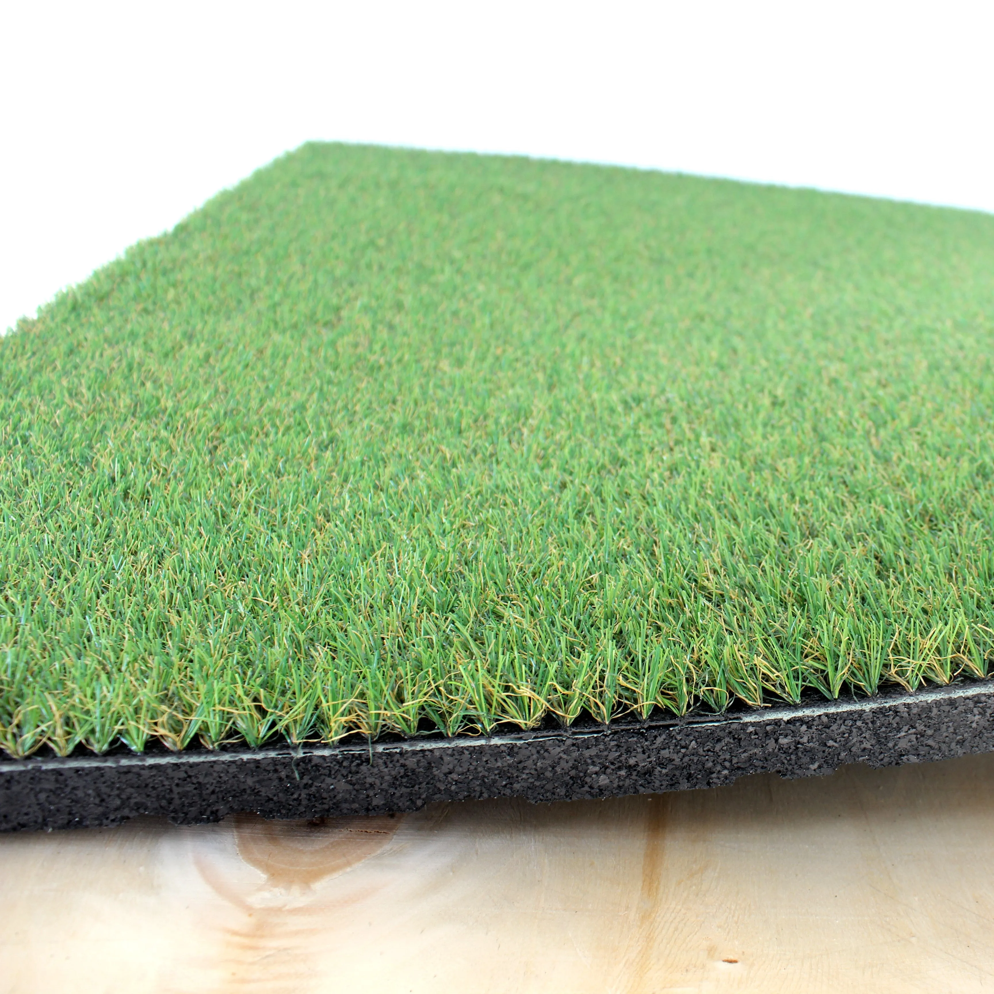 Artificial Grass topped rubber garden floor tiles 2nd edition (Deco) 15mm sbr  35mm artificial turf