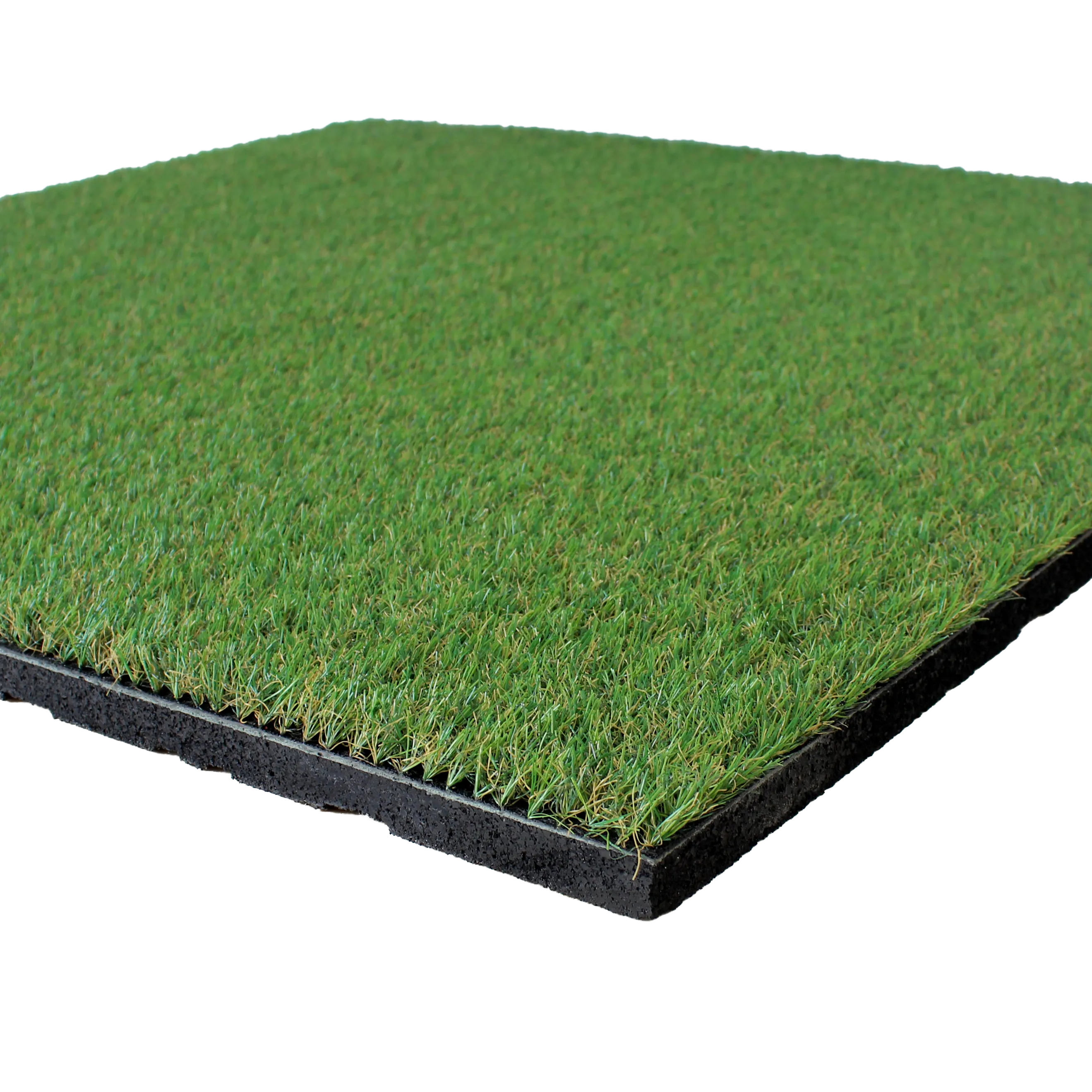 Artificial Grass topped rubber garden floor tiles 2nd edition (Deco) 15mm sbr  35mm artificial turf