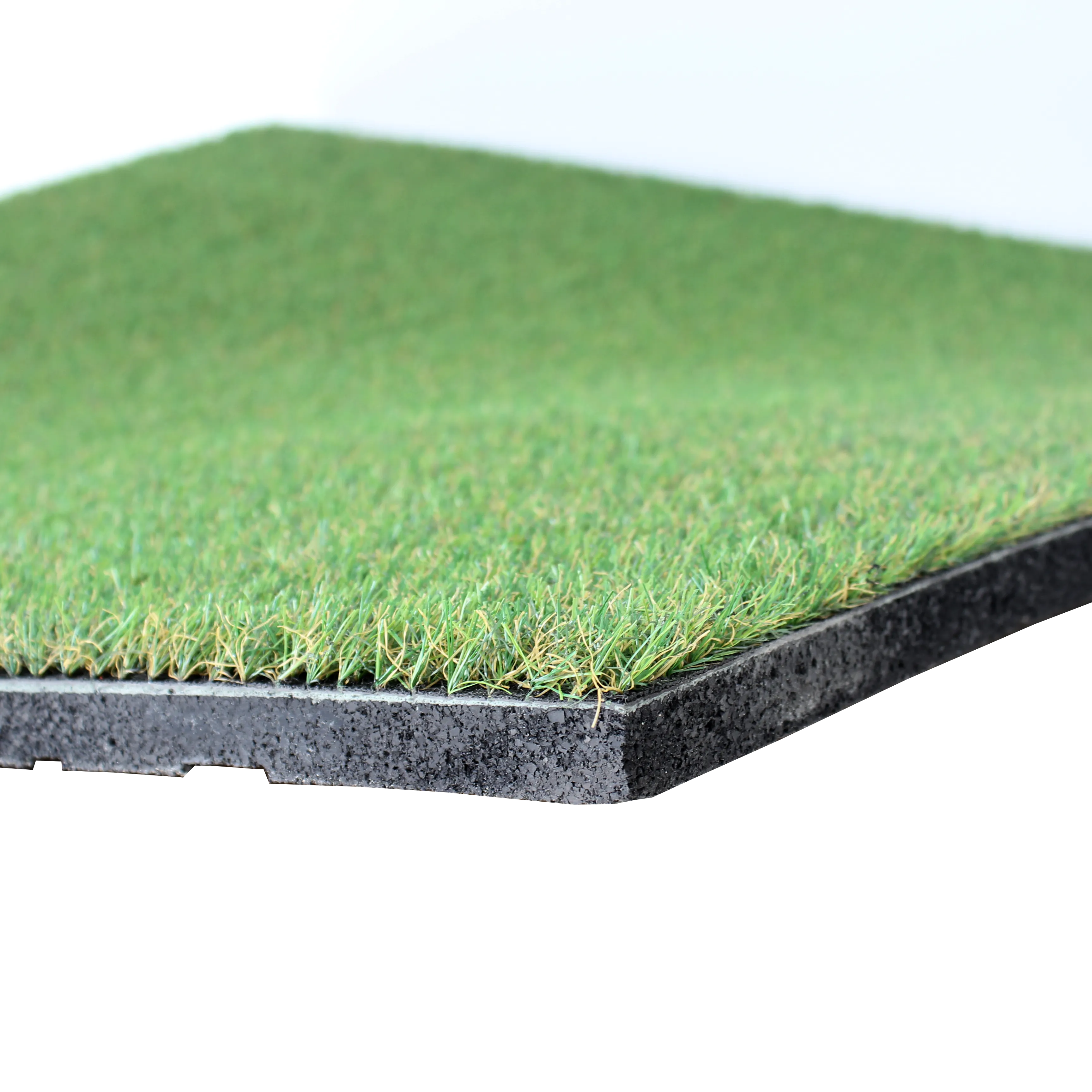 Artificial Grass topped rubber garden floor tiles 2nd edition (Deco) 15mm sbr  35mm artificial turf