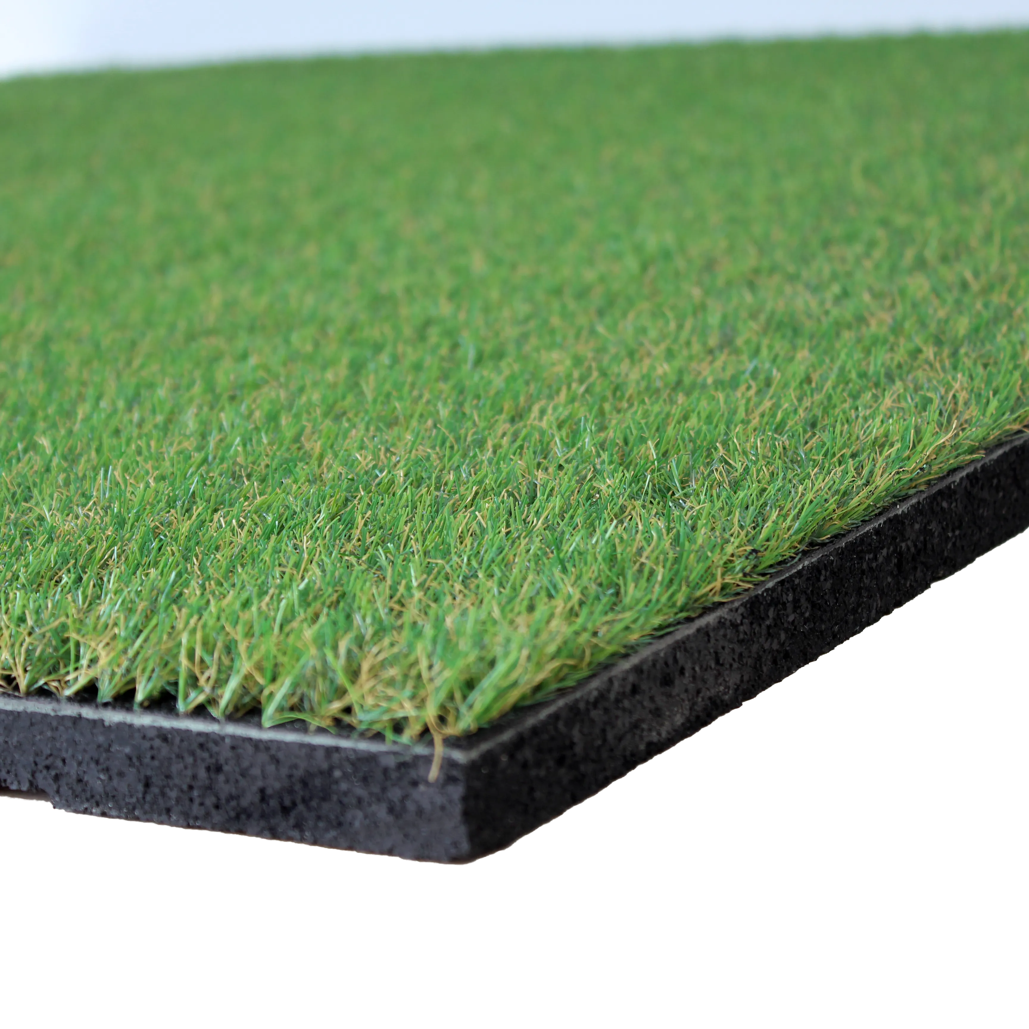 Artificial Grass topped rubber garden floor tiles 2nd edition (Deco) 15mm sbr  35mm artificial turf