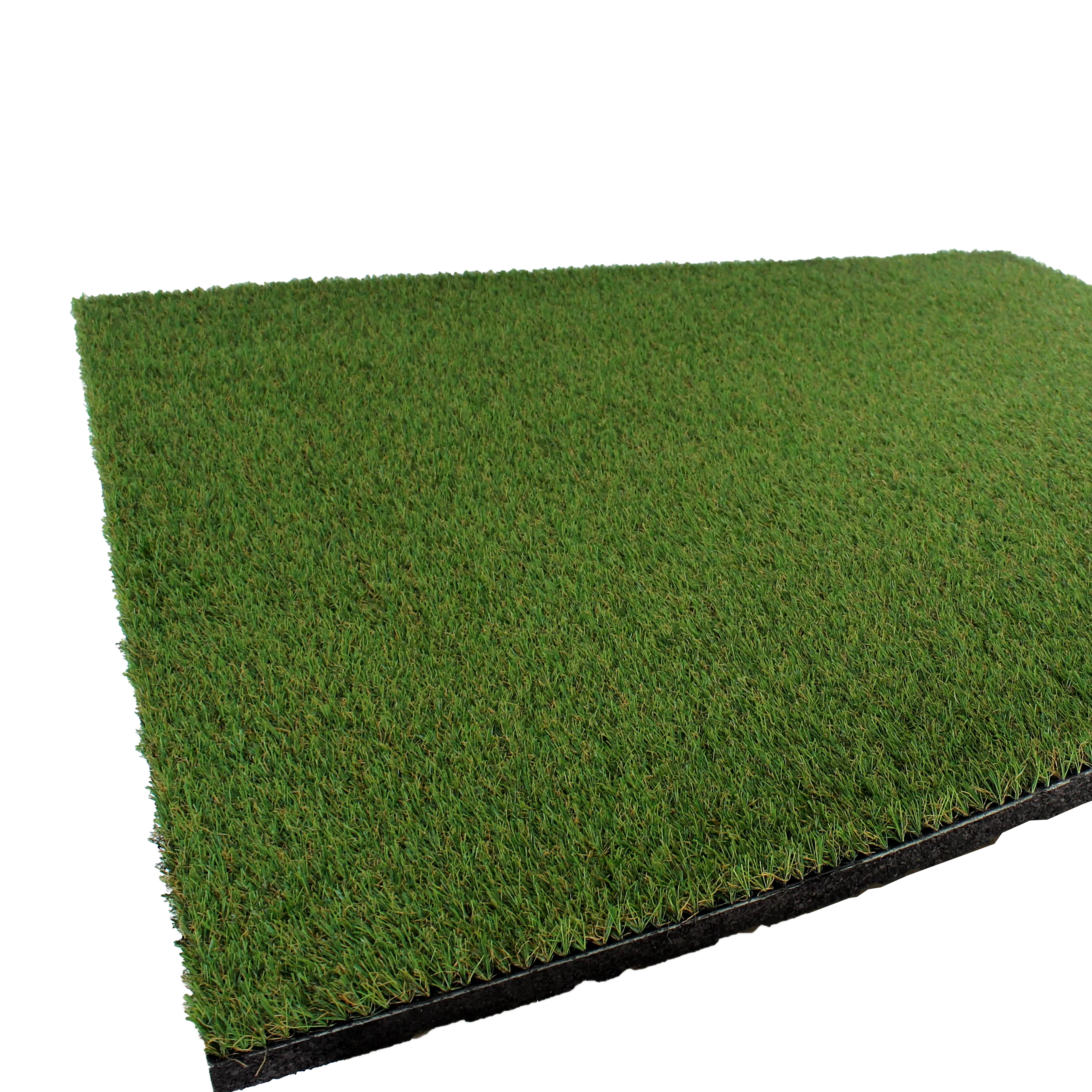 Artificial Grass topped rubber garden floor tiles 2nd edition (Deco) 15mm sbr  35mm artificial turf