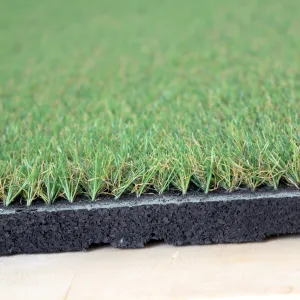 Artificial Grass topped rubber garden floor tiles 2nd edition (Deco) 15mm sbr  35mm artificial turf