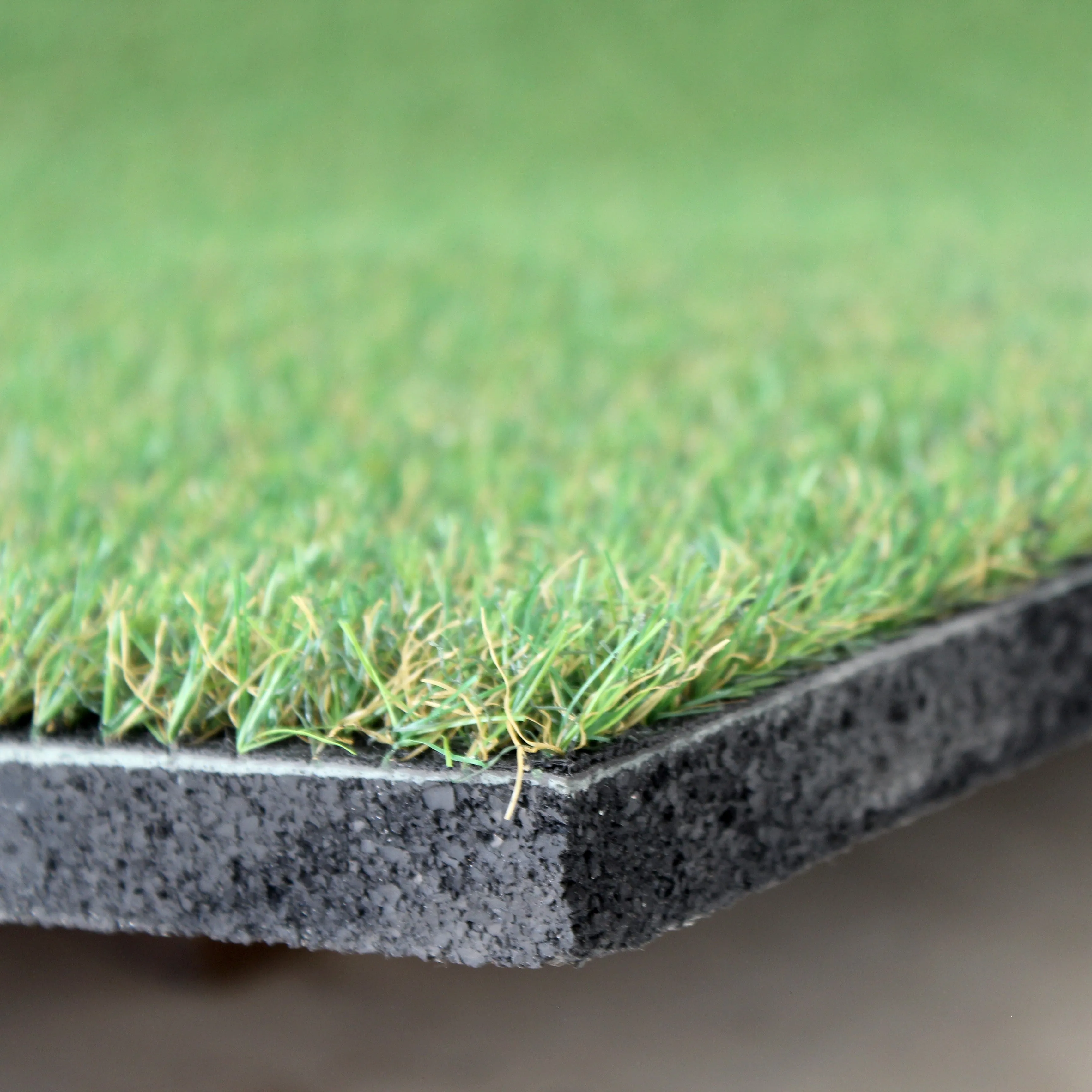 Artificial Grass topped rubber garden floor tiles 2nd edition (Deco) 15mm sbr  35mm artificial turf