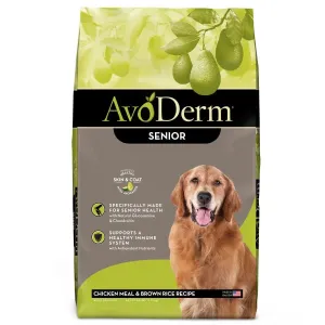 AvoDerm Natural Chicken Meal & Brown Rice Senior Dry Dog Food