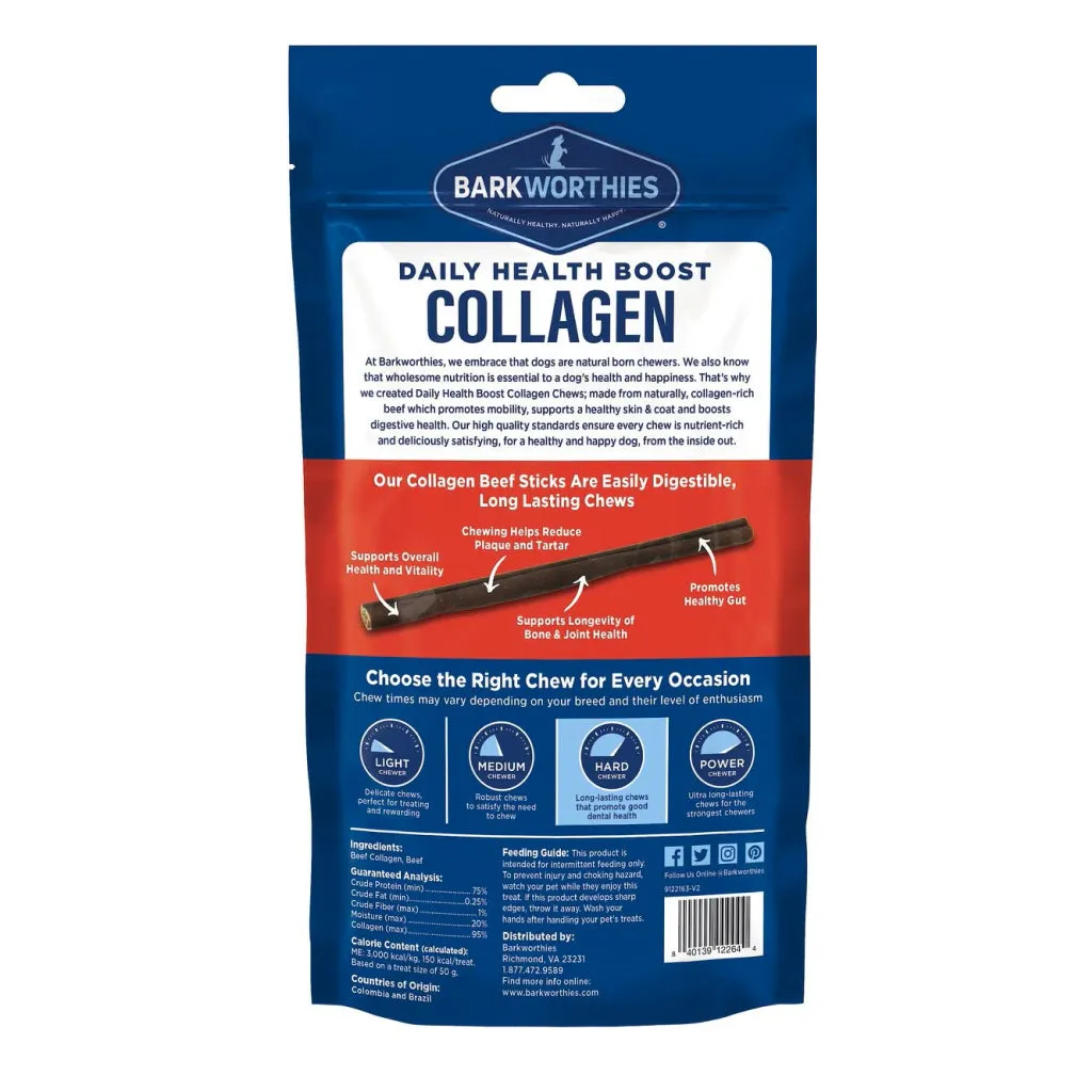 Barkworthies 95% Collagen Beef Stick For Dogs