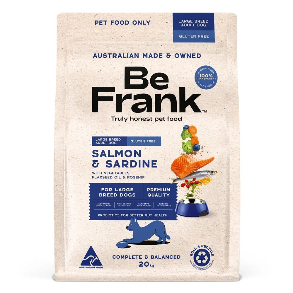 Be Frank Large Breed Salmon & Sardine Dry Dog Food 20kg