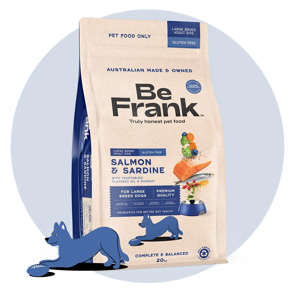 Be Frank Large Breed Salmon & Sardine Dry Dog Food 20kg