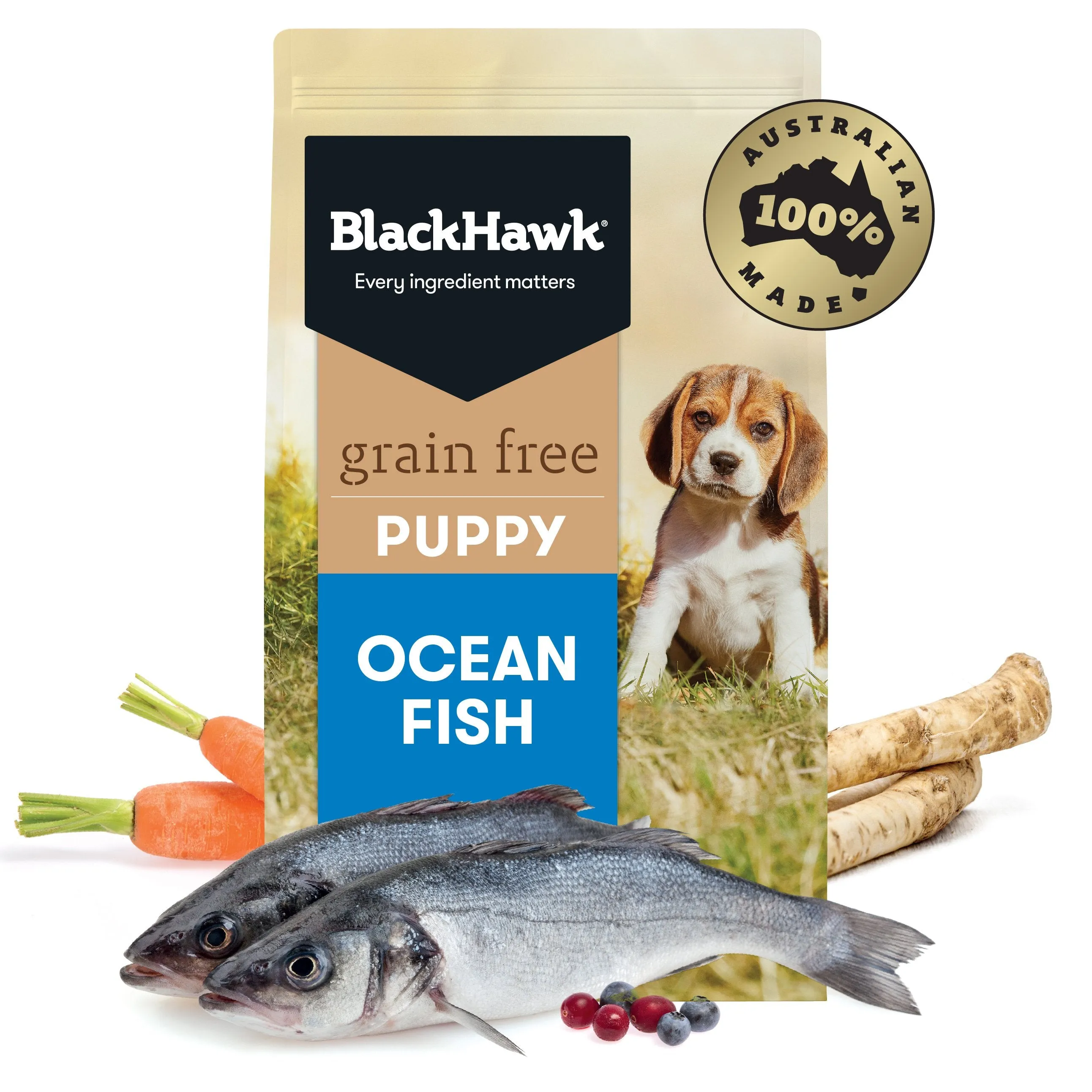 Black Hawk Grain Free Ocean Fish Puppy Dry Dog Food 7kg