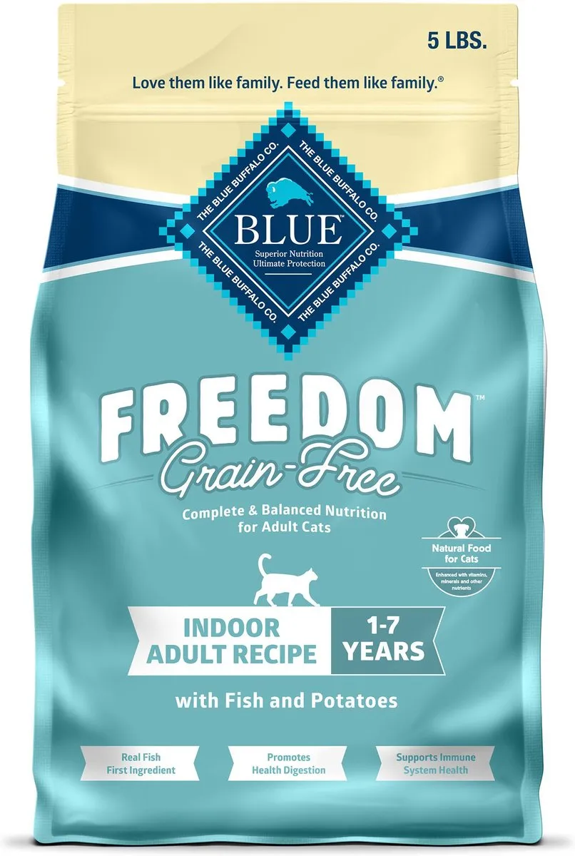 Blue Buffalo Freedom Indoor Adult Fish Recipe Grain-Free Dry Cat Food