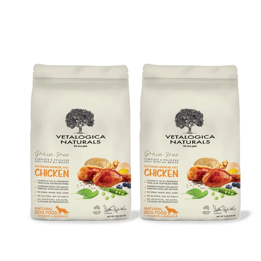 BREEDER'S PACK SPECIAL - 2 x Vetalogica Naturals Grain Free Chicken Adult Dog Food 13kg