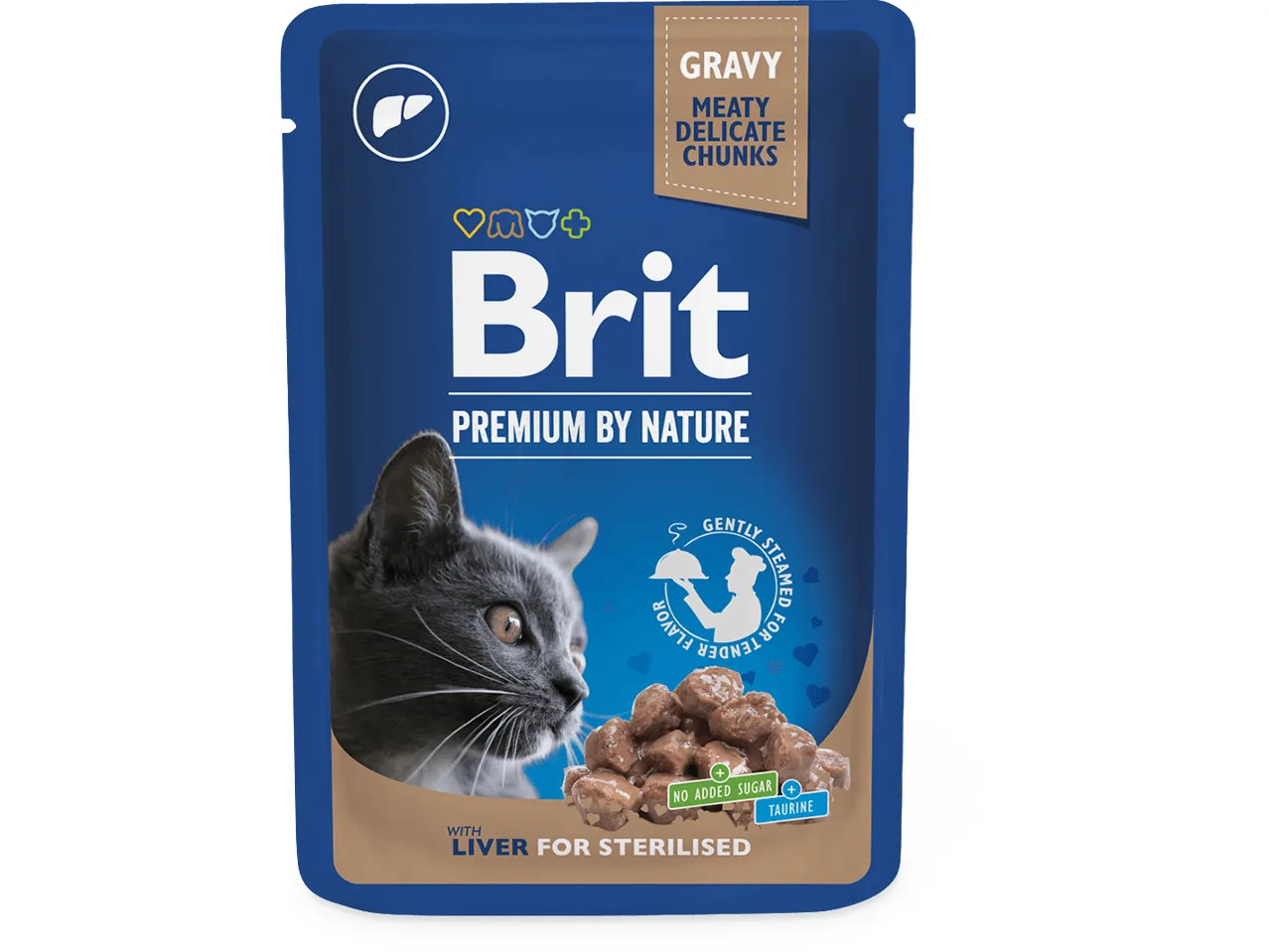 Brit premium cat pouches Liver for Sterilised 24x100g