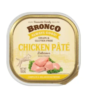 Bronco Grain & Gluten Free Casserole Tray Wet Dog Food (Chicken Pâté)