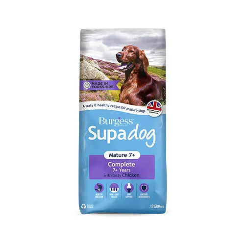 Burgess Supadog Mature 7  With Chicken 12.5 kg Dry Dog Food