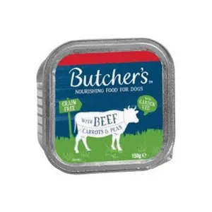 Butcher's Grain Free With Beef Carrots & Peas 12x150g