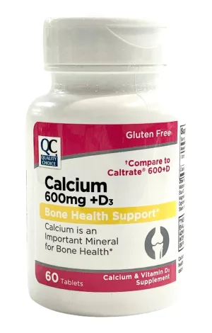 Calcium 600mg   D3 | Bone Health Support | 60 Tablets