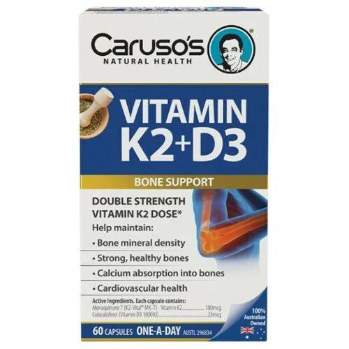 Caruso’s Vitamin K2   D3 Caps 60