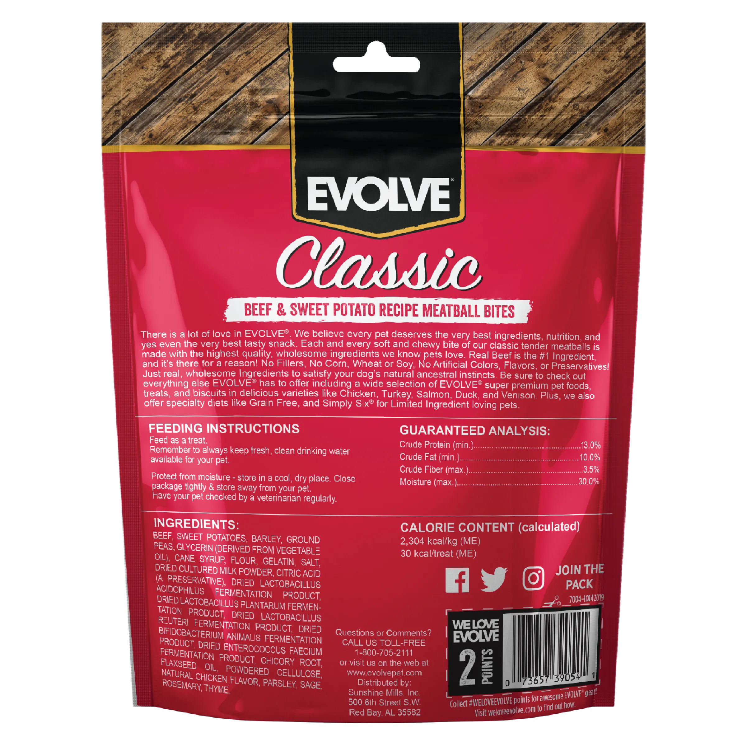 Classic Beef & Sweet Potato Meatball Bites | 6 oz | Evolve