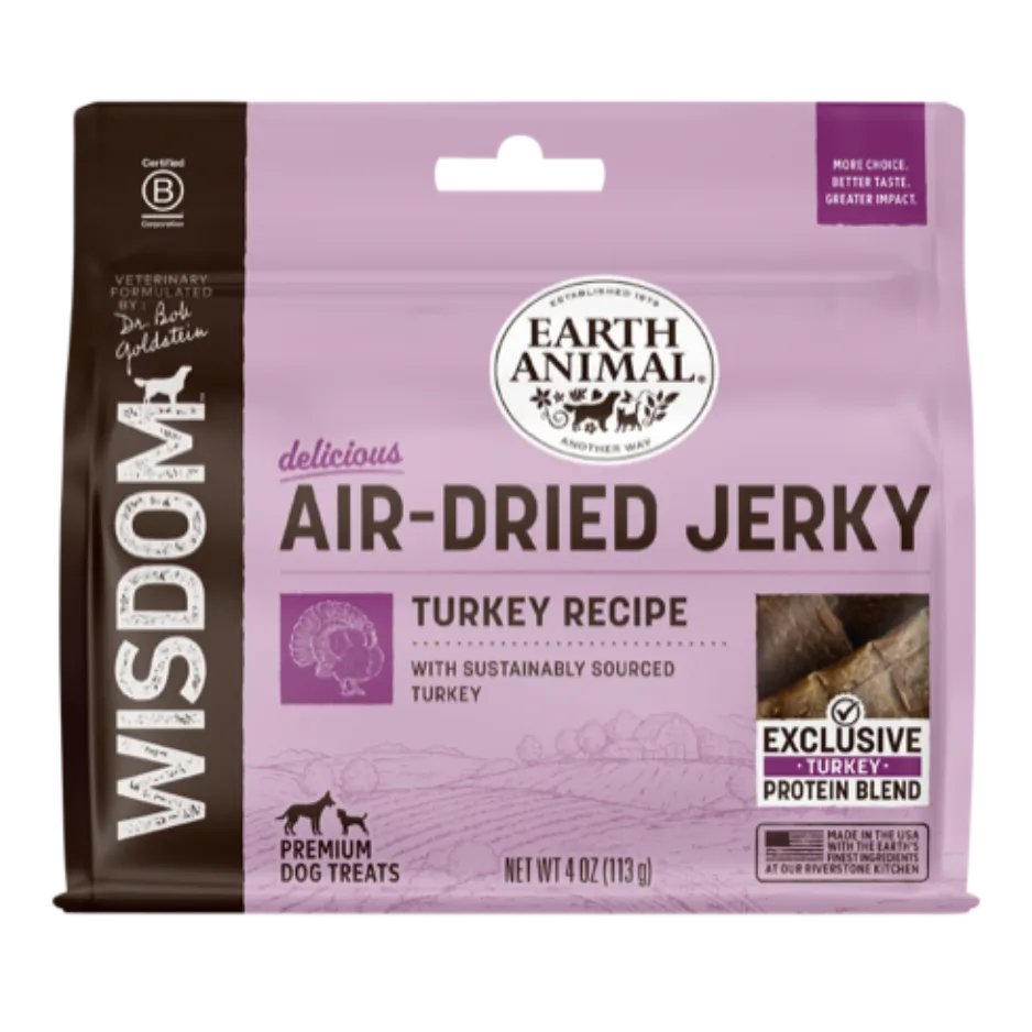 Earth Animal Wisdom Air-Dried Jerky for Dogs Turkey