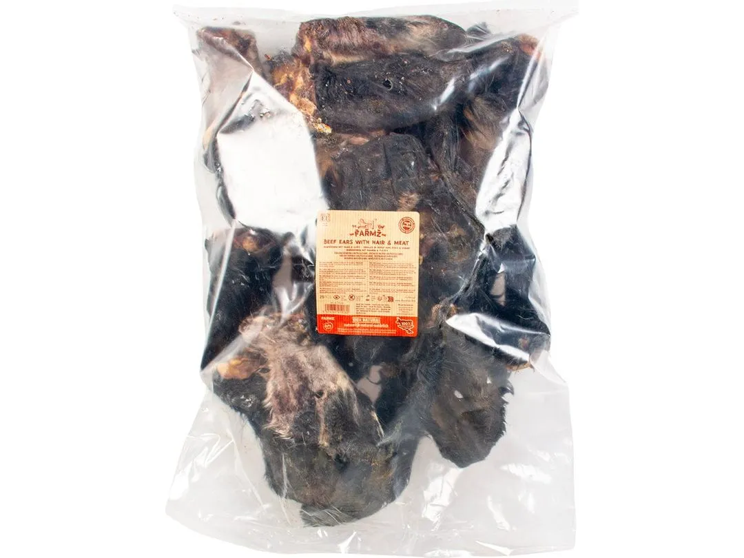 Farmz beef ears with hair 20x9,5cm