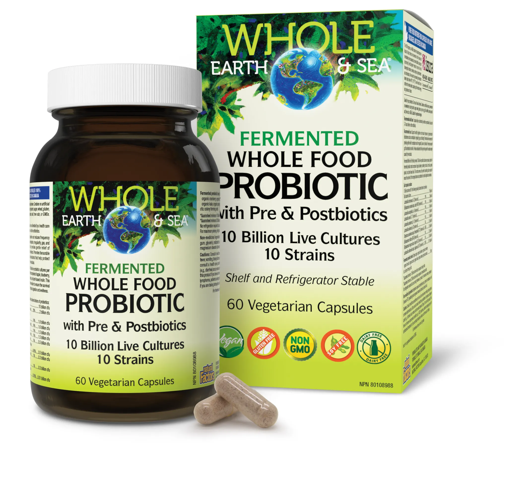 Fermented Whole Food Probiotic 10 Billion, Whole Earth & Sea