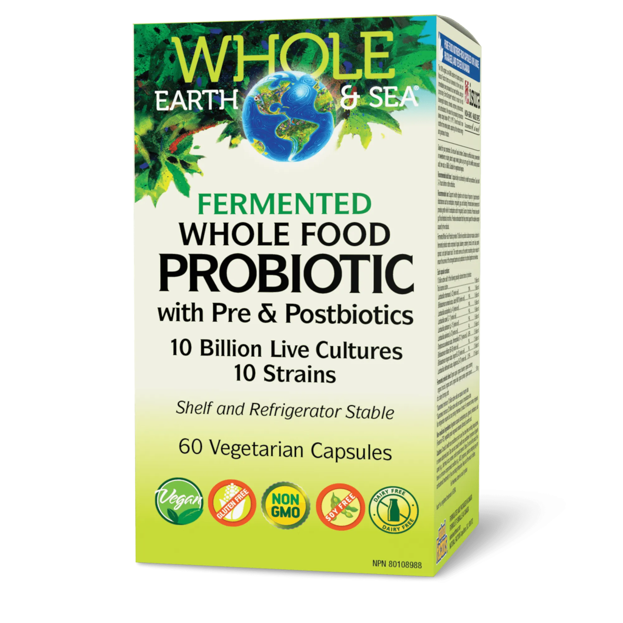 Fermented Whole Food Probiotic 10 Billion, Whole Earth & Sea