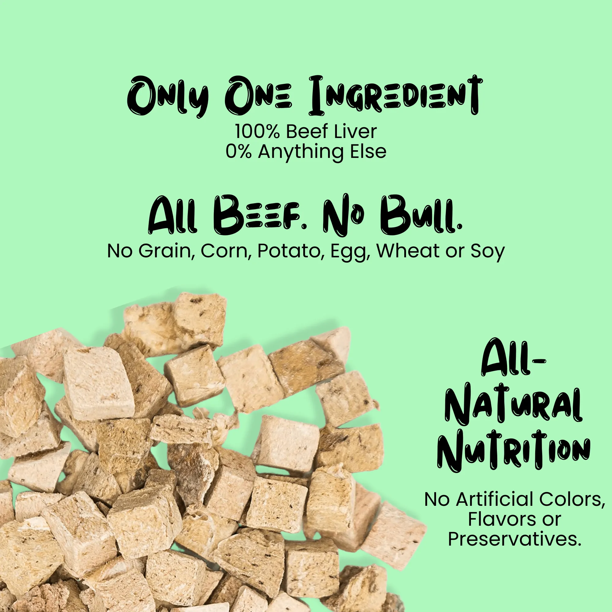 Freeze Dried Beef Liver Treats for Cats & Dogs