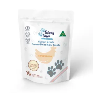 Freezy Paws Freeze Dried Human Grade Chicken Breast Dog and Cat Treats 100g