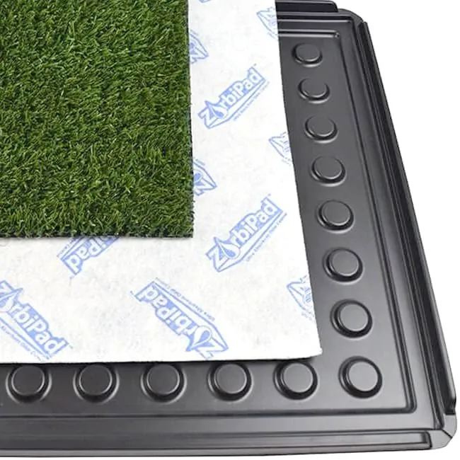 Indoor Dog Potty System, 16" x 24" (Tray, Pad, Grass)