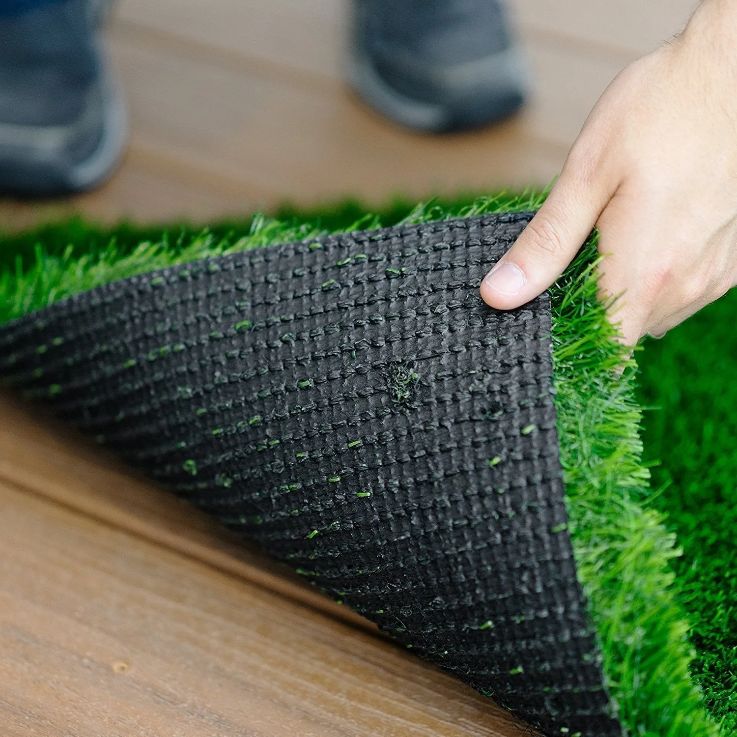 Kuber Industries 35mm High Density Artificial Grass Carpet Mat for Balcony, Lawn, Door(5 x 8 Feet) - CTKTC22440