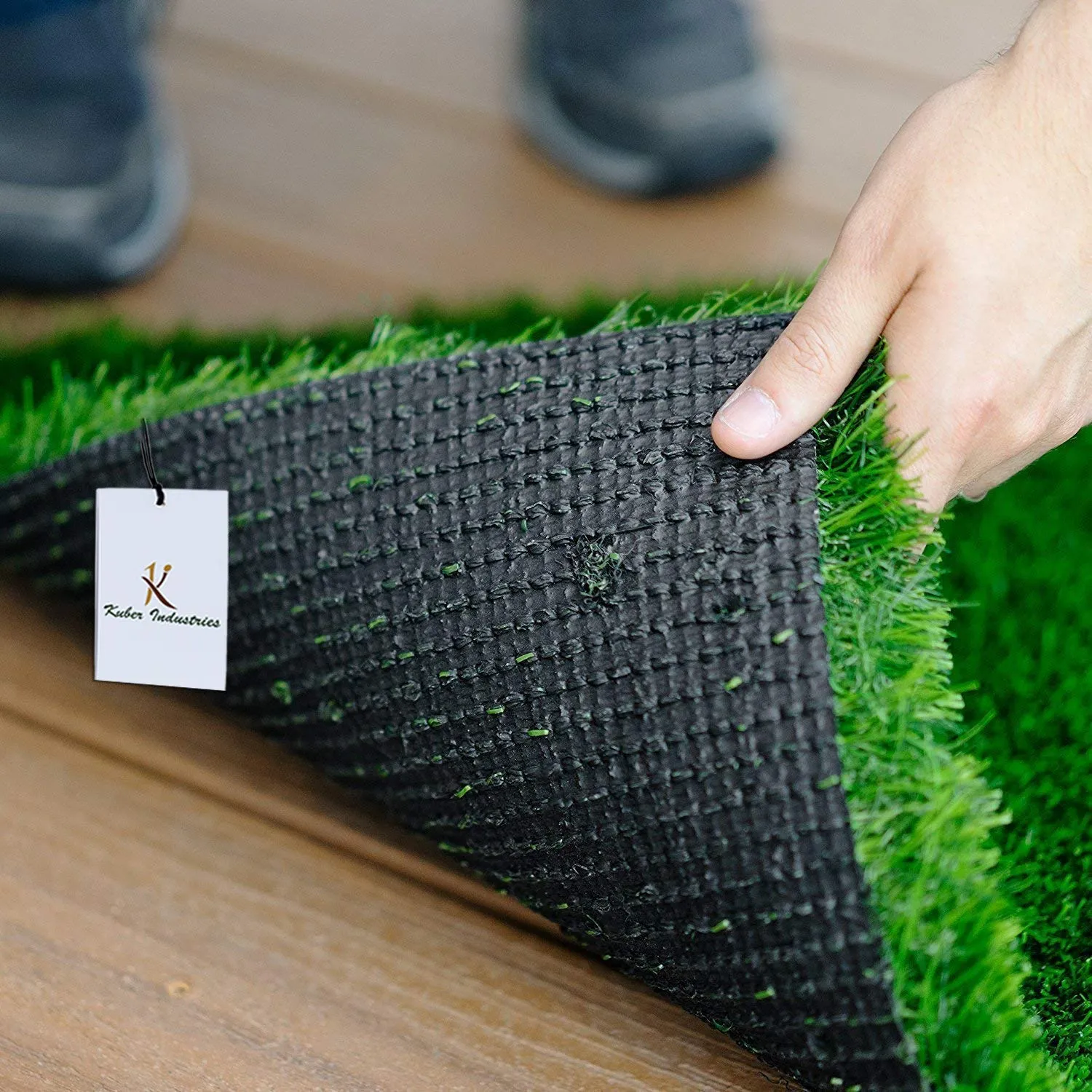 Kuber Industries High Density Artificial Grass Carpet Mat (6.5 x 2 ft, Green, GrassCT32)