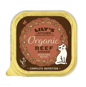 Lily's Kitchen Organic Beef Dinner Cat Food (Case of 19)