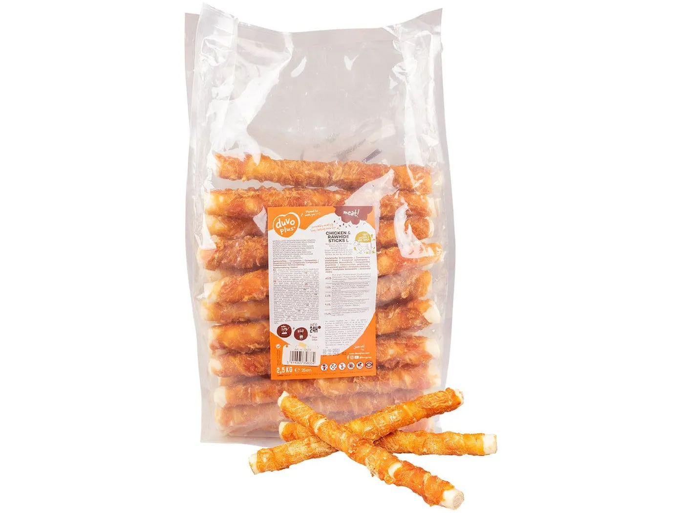 Meat! Chicken & Rawhide Sticks Large 25Cm - ± 2St