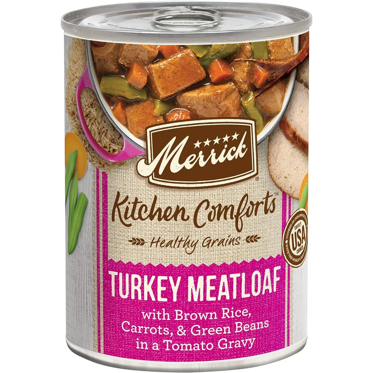 Merrick Kitchen Comforts Turkey Meatloaf Canned Dog Food 12.7oz