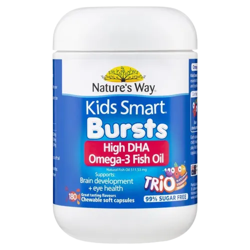 Nature's Way Kids smart Bursts High DHA Omega-3 Fish Oil (180Cap)