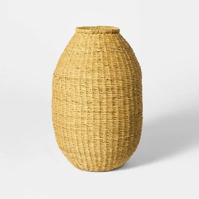 New - Elephant Grass Woven Vase Natural - Threshold designed with Studio McGee