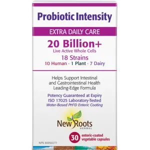 New Roots Probiotic Intensity 20 Billion  30 Enteric-Coated Vegetarian Capsules