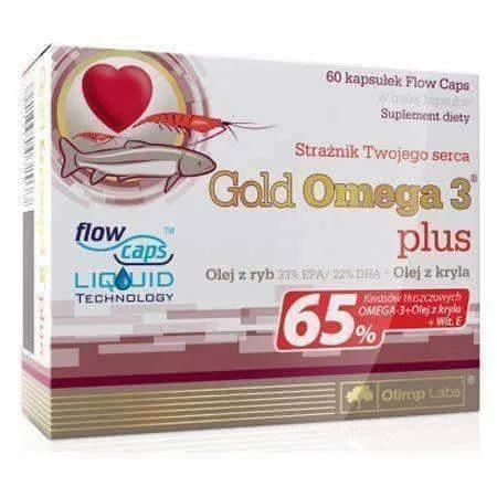 OLIMP Gold Omega 3 Plus 500mg x 60 capsules Krill oil