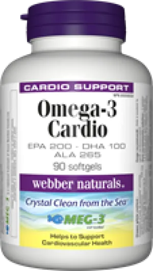 Omega-3 Cardio, (EPA 200, DHA 100, ALA 265), 90 softgels