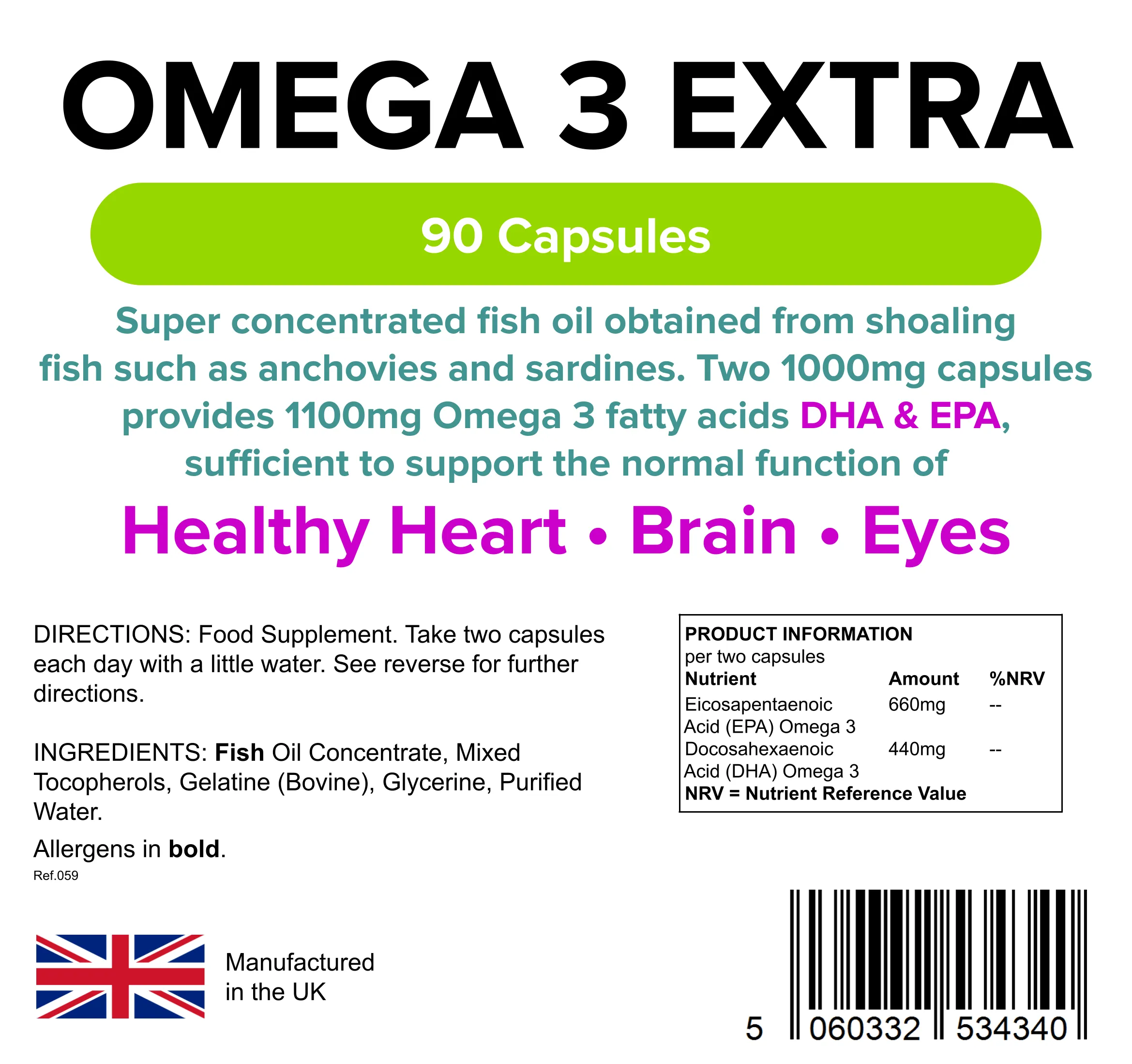 Omega 3 Fish Oil Extra Capsules