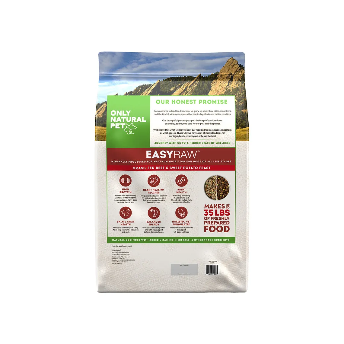 Only Natural Pet EasyRaw Grass-Fed Beef & Sweet Potato Feast Dehydrated Dog Food