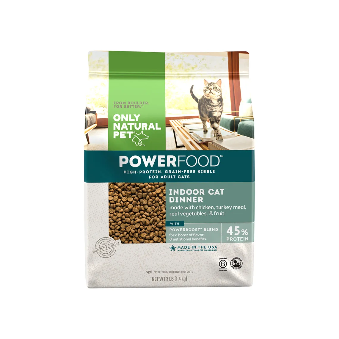 Only Natural Pet PowerFood Poultry Indoor Cat Dinner Dry Food