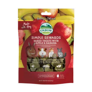 Oxbow Simple Rewards Baked Treats - Apple & Banana