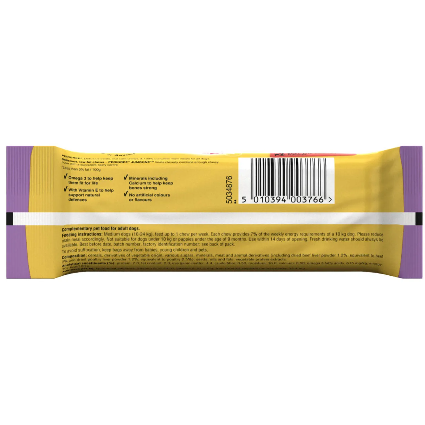 Pedigree Medium Jumbones With Beef & Poultry