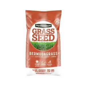 Pennington 100523123 Bermuda Grass Seed, 15 lb Bag :BAG: QUANTITY: 1