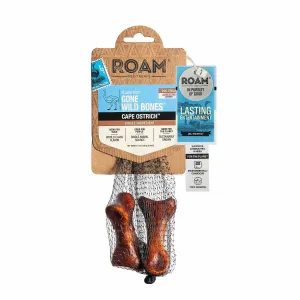 Roam Dog Treats Gone Wild Ostrich Bone, 2pk