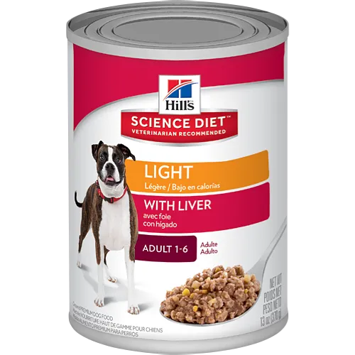 Science Diet Adult Light with Liver Wet Dog Food